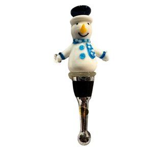 LSArts Handmade Snowman Bottle Stopper Cork Stopple - NEW